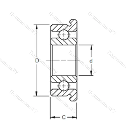 Подшипник шариковый радиальный F 61704