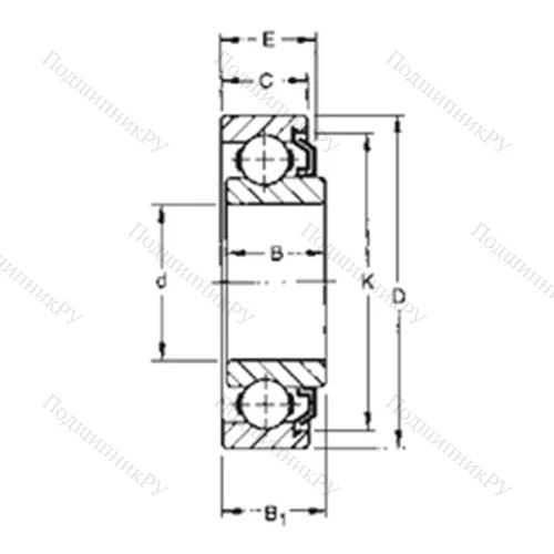 Подшипник шариковый радиальный 38KVL