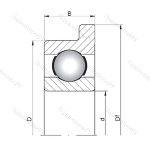Подшипник шариковый радиальный FL 618/5 от производителя  CX
