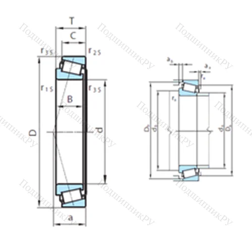 Подшипник роликовый радиально-упорный PSL 611-305