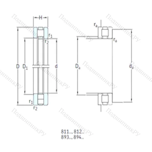 Подшипник роликовый упорный 81103TN от производителя  SKF