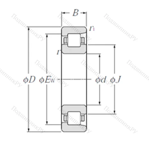 Подшипник роликовый радиальный NF 409 от производителя  NTN