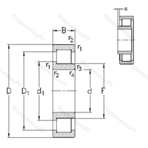 Подшипник роликовый радиальный NJ 2320-E-TVP 3