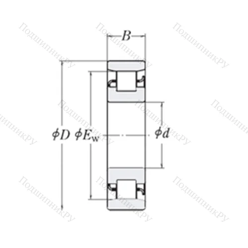 Подшипник роликовый радиальный LRJ 9.1/2