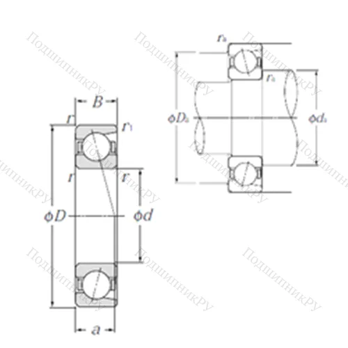 Подшипник шариковый радиально-упорный 7315C от производителя  NTN