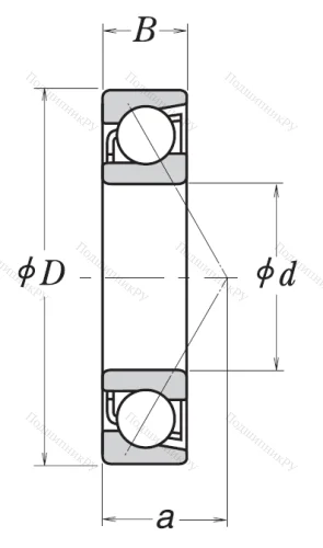 Однорядный шариковый подшипник 7303 BW от производителя  NSK