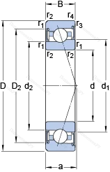 Подшипник S 7002 ACE/P 4A