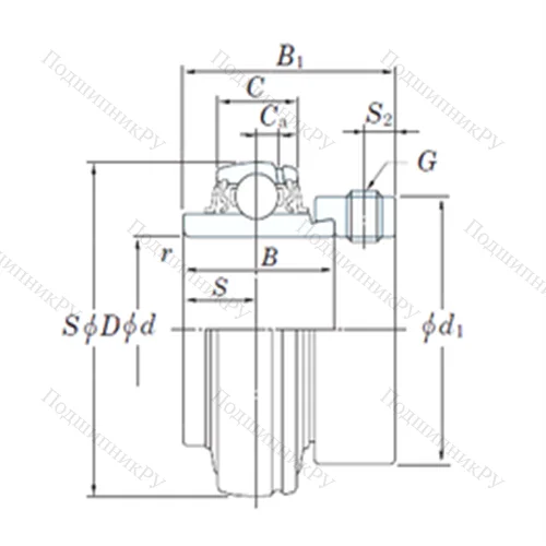 Подшипник шариковый радиальный NA 211-32 от производителя  KOYO Подшипник шариковый радиальный NA 211-32 от производителя  KOYO