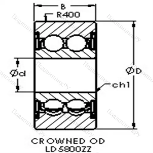 Подшипники шариковые радиальные LD 5800ZZ от производителя  AST