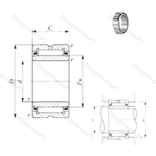 Подшипник игольчатый радиальный TAFI 71716