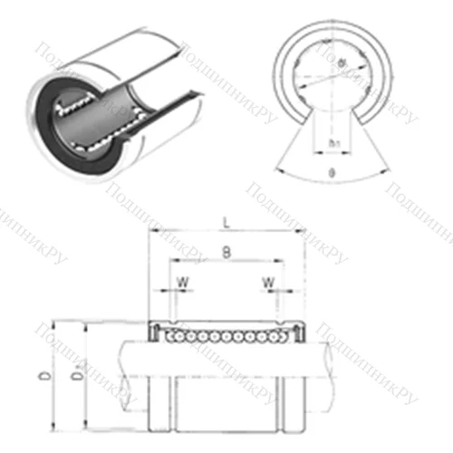 Подшипник шариковый линейный LM 13OP
