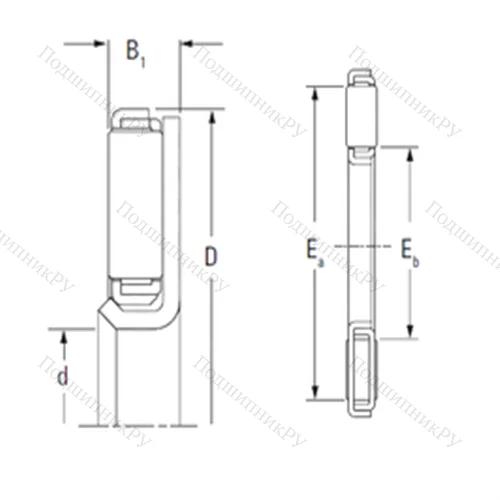 Подшипник игольчатый упорный FNTF-1530 от производителя  TIMKEN