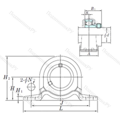 Подшипниковый узел шариковый радиальный SAPP 204