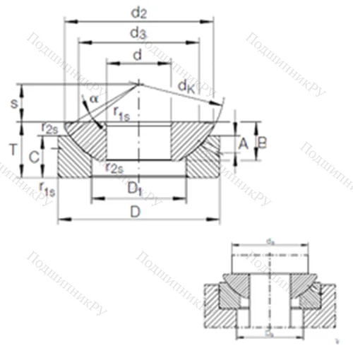 Подшипник скольжения сферический GE 200 AX
