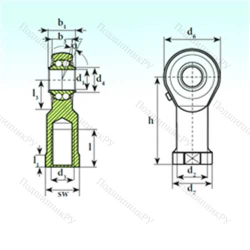 Подшипник шариковый радиальный самоцентрирующийся TSF 12 BB