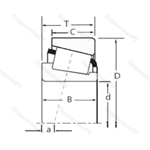 Подшипник роликовый радиально-упорный 31326 от производителя  TIMKEN