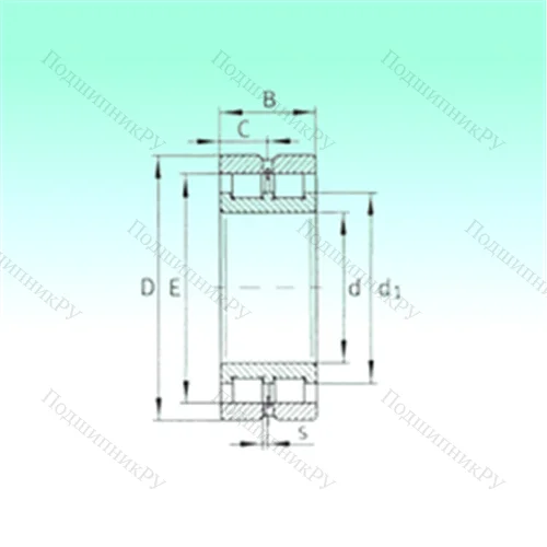 Подшипник роликовый радиальный SL 024912 от производителя  NBS