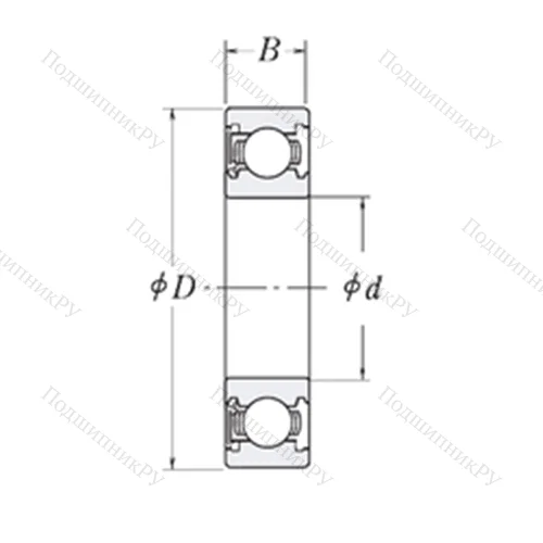 Подшипник шариковый радиальный MJ 1.3/8-RS