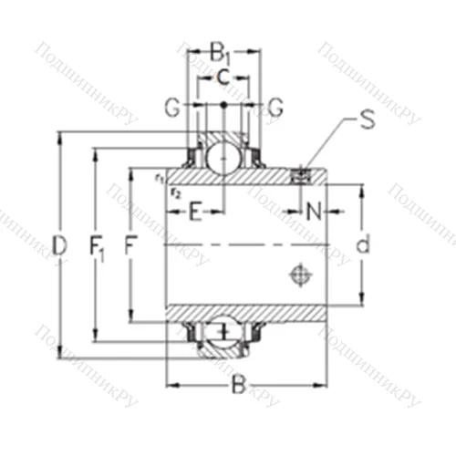 Подшипник шариковый радиальный GYE 30-KRRB