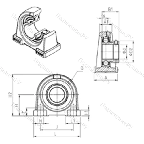 Подшипниковый узел шариковый радиальный ESPA 207