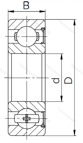 Шариковый однорядный подшипник 60307 (6307 Z) в Волгограде