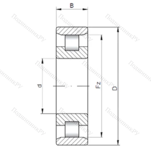 Подшипник роликовый радиальный N 1892 от производителя  CX