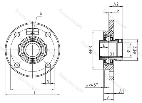 Подшипниковый узел  RME 65-214 XL в Волгограде