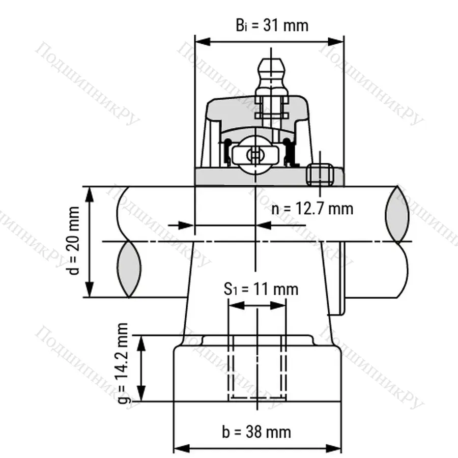 Подшипниковый узел SSUCPPL 204 - Вал: 20 мм