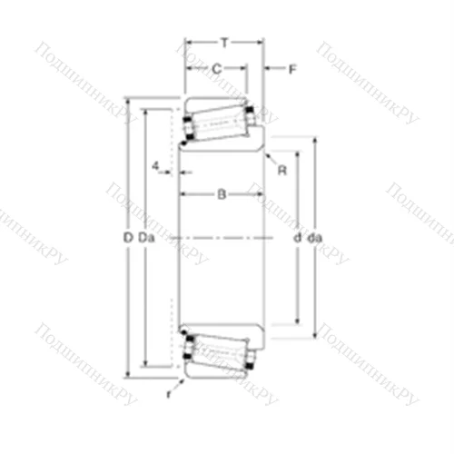 Подшипник роликовый радиально-упорный 163150/163210 от производителя  Gamet