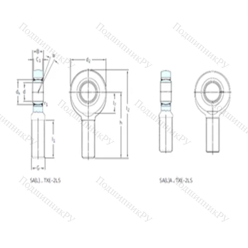Подшипник скольжения сферический SAL 50TXE-2LS от производителя  SKF