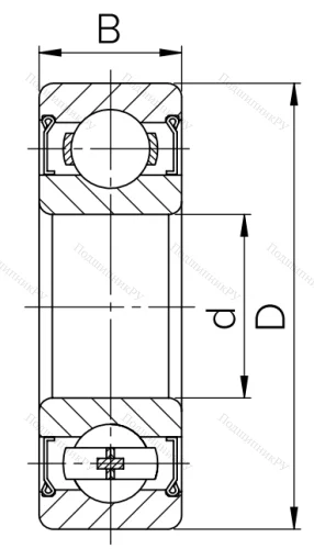 Миниатюрный шариковый подшипник 80019 (609 ZZ) в Волгограде