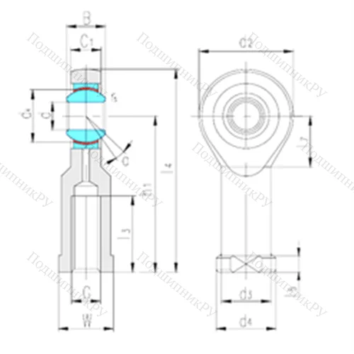 Подшипник скольжения сферический SIK 12C