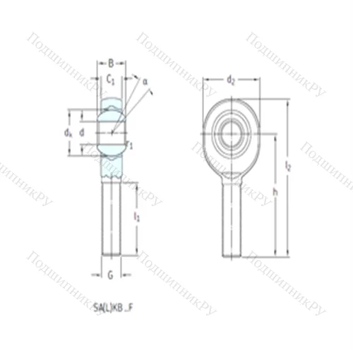 Подшипник скольжения сферический SAKB 5F