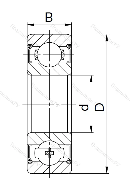 Миниатюрный шариковый подшипник 80026 T (626 ZZT) в Волгограде