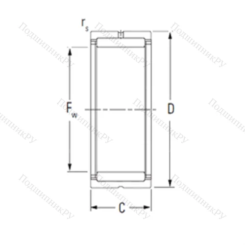 Подшипник игольчатый радиальный NK 17/16