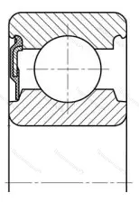 Подшипник 6205-RS 1 размер 25x52x15 от производителя  SKF