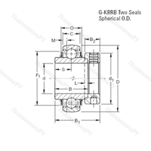 Подшипник шариковый радиальный G 1212KRRB