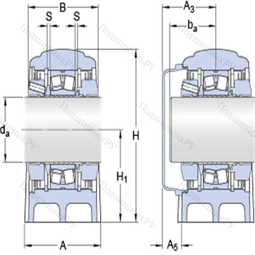 Стационарные роликоподшипниковые узлы (SKF ConCentra, для метрических валов) SYNT 35 LTS