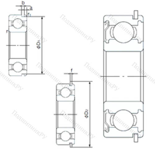 Подшипник шариковый радиальный 63/32ZENR