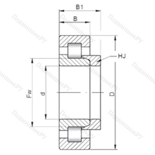 Подшипник роликовый радиальный NH 2252 от производителя  CX