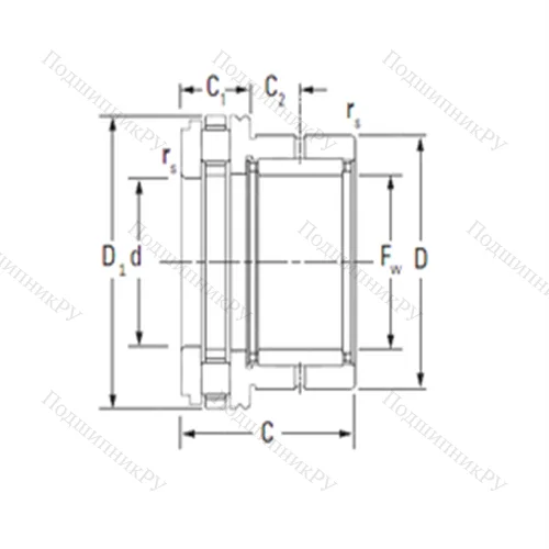 Подшипник комбинированный NAXR 20TN