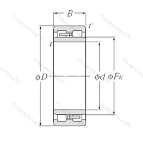 Подшипник роликовый радиальный NNU 4976 от производителя  NTN