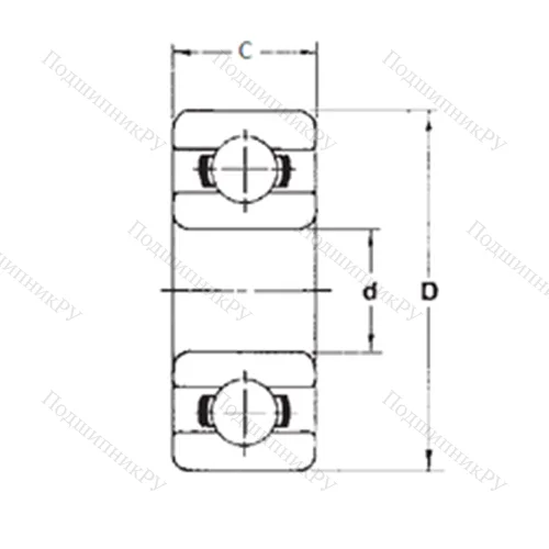 Подшипник шариковый радиальный 77R 2A