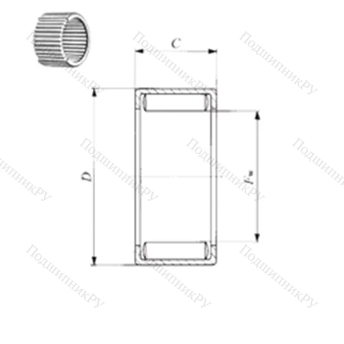 Подшипник игольчатый радиальный YB 148