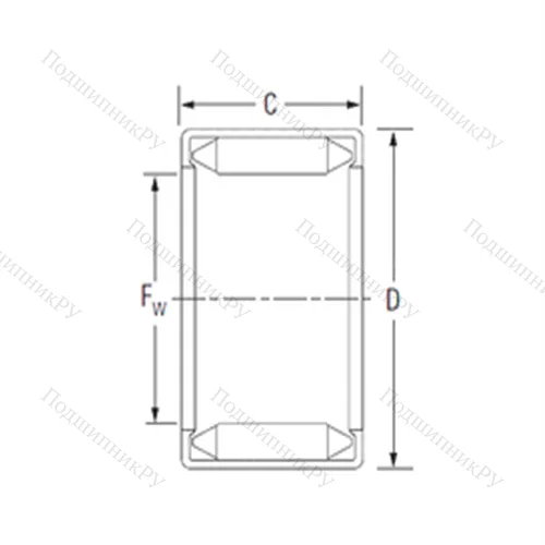 Подшипник игольчатый радиальный 14BM 1916