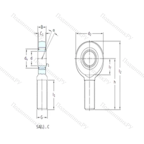 Подшипник скольжения сферический SAL 10C