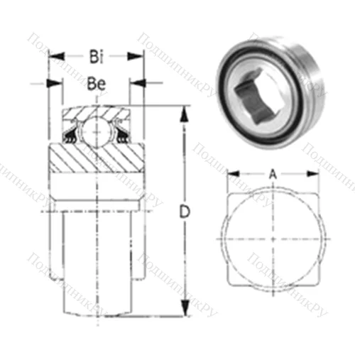 Подшипник шариковый радиальный W 208PPB 9 от производителя  CYSD Подшипник шариковый радиальный W 208PPB 9 от производителя  CYSD