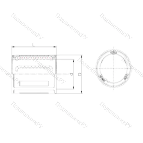Подшипник шариковый линейный CLB 25