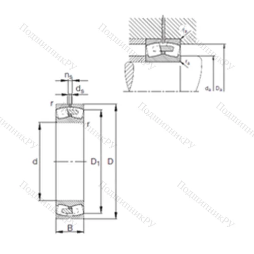 Подшипник роликовый радиальный самоцентрирующийся 23280-E 1A-MB 1