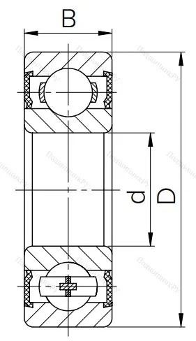 Шариковый однорядный подшипник 180304 (6304 2RS) в Волгограде
